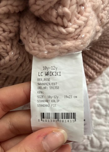 Çift Ponponlu Bej Örgü Kadın Bere - Görsel 2