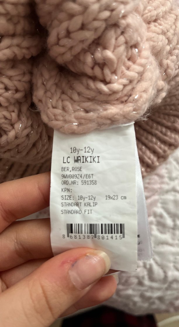 Çift Ponponlu Bej Örgü Kadın Bere - Görsel 2