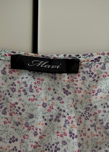 Bohem V Yaka Midi Elbise - Görsel 2