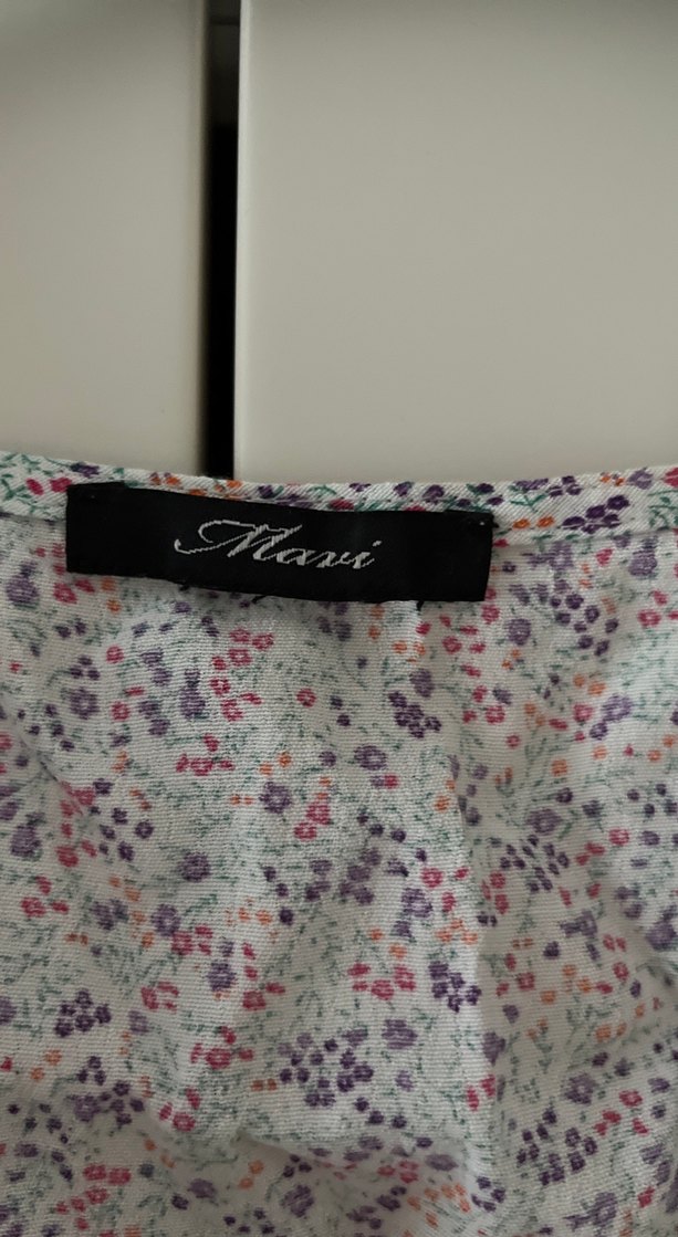 Bohem V Yaka Midi Elbise - Görsel 2