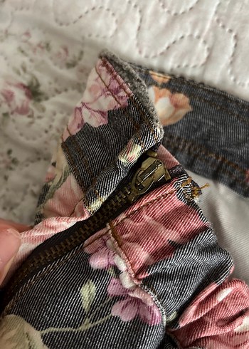 Çiçek Desenli straplez  Midi  elbise - Görsel 3