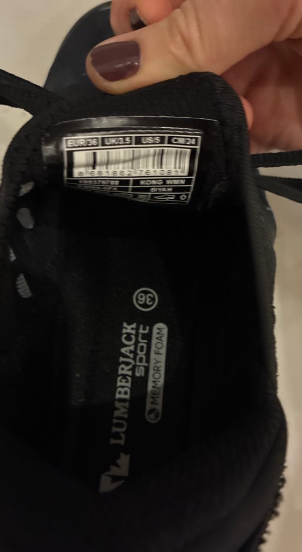 Siyah Erkek Spor Ayakkabı Bağcığı - Görsel 3