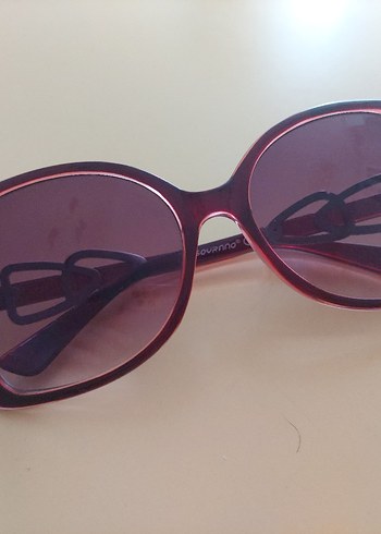 Zincir Detaylı Bordo Kadın Güneş Gözlüğü - Görsel 4