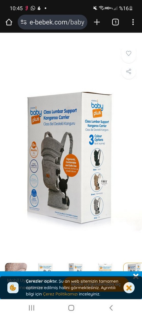 Bej Bebek Taşıyıcı Kanguru - Görsel 5