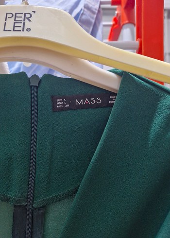 Yeşil V Yakalı Uzun Kollu Kadın Elbise - Görsel 3