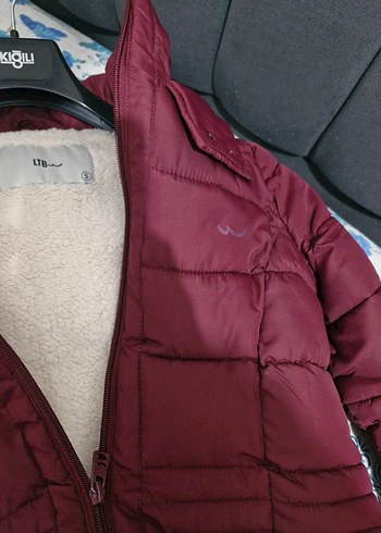 Bordo Kadın Kışlık Kürklü Mont - Görsel 3