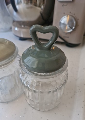 Kalp Saplı Cam Baharat Kavanozları - Görsel 2