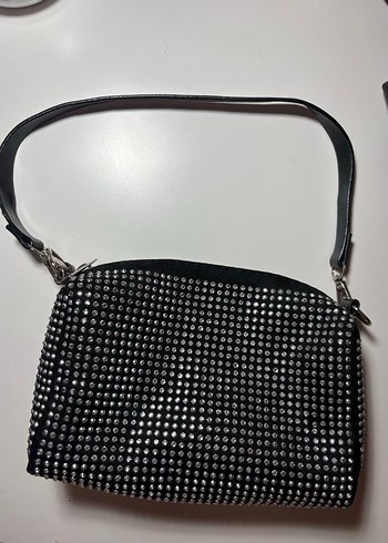 Diğer Siyah Tasli Mini Omuz Cantasi