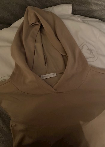 Bej Kadın Hamile Kısa Kollu Boğazlı Gömlek - Görsel 2