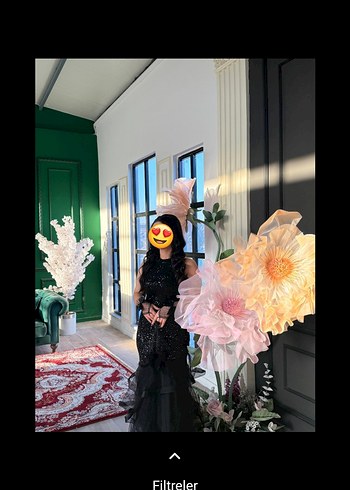 Uzun Siyah Gotik Yılan Desenli Kadın Elbise - Görsel 3