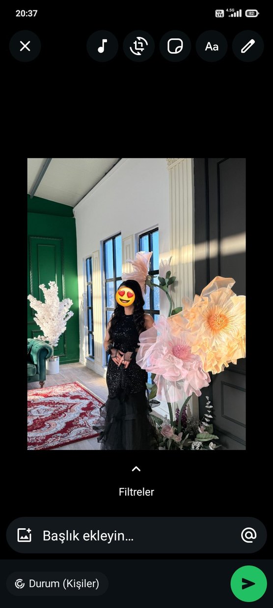 Uzun Siyah Gotik Yılan Desenli Kadın Elbise - Görsel 3