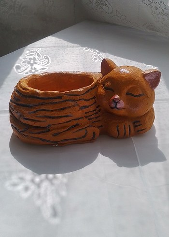 Siyah Kedi Şekilli Saksı - Görsel 3