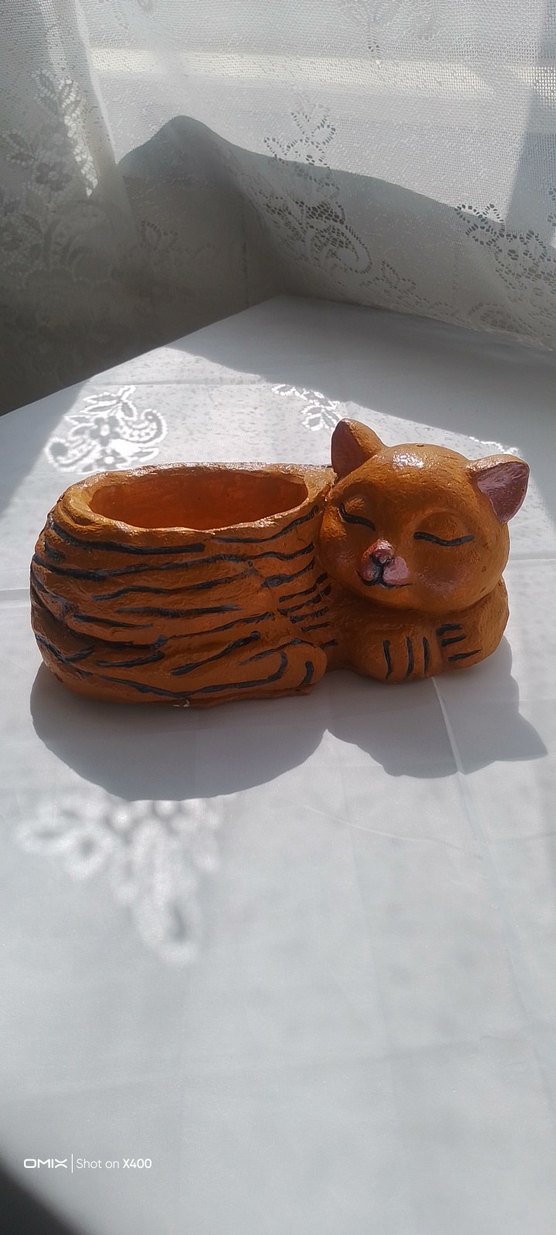 Siyah Kedi Şekilli Saksı - Görsel 3