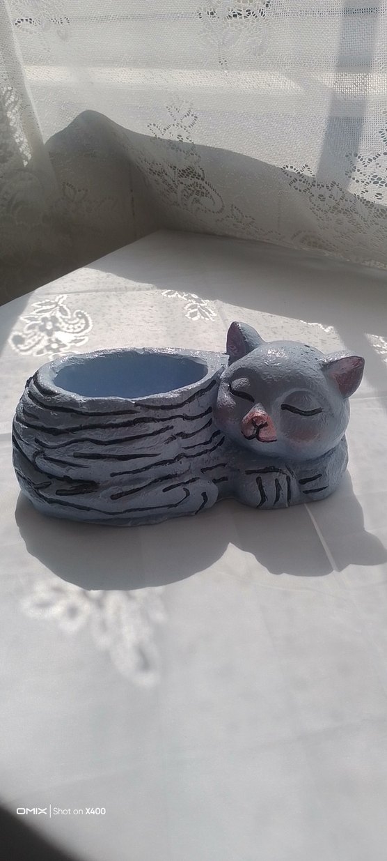 Siyah Kedi Şekilli Saksı - Görsel 2