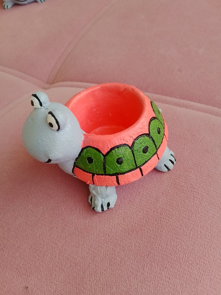 Renkli Kaplumbağa Biblo saksi - Görsel 2