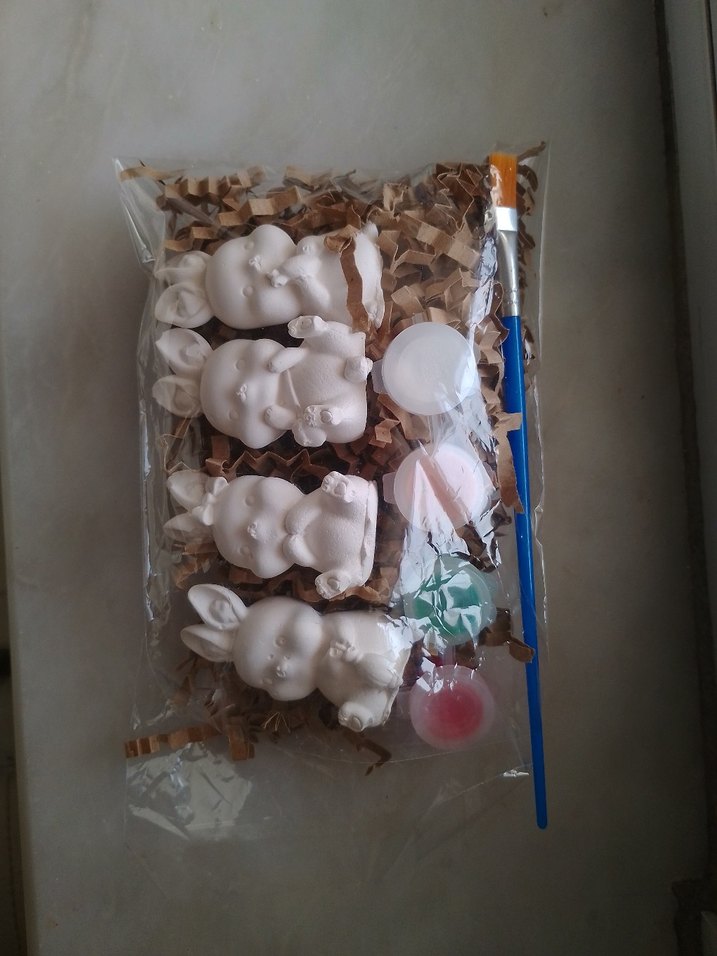 Beyaz Tavşan Figürlü Boyama Seti - Görsel 2