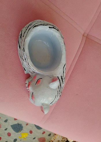 Pastel Beyaz Kedi Tasarımlı saksı balkon bahçe balkon - Görsel 3