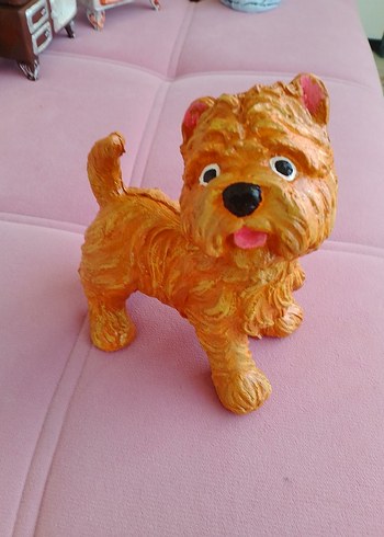 Renkli Kahverengi Köpek Figürin - Görsel 2