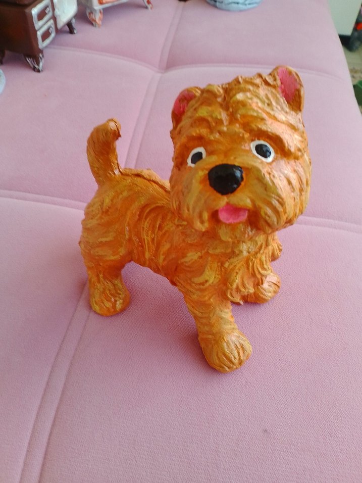 Renkli Kahverengi Köpek Figürin - Görsel 2