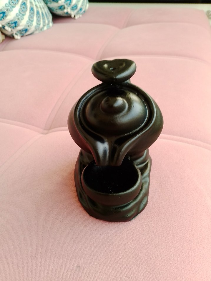 Siyah Seramik Çaydanlık Biblo geri akışlı tütsü luk - Görsel 2