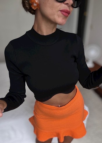 Volan Detaylı  Mini Etek - Görsel 7