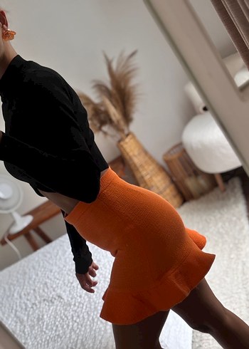 Volan Detaylı  Mini Etek - Görsel 6