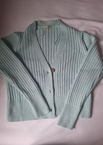 Gri Örgü Kadın Hırka - Görsel 2