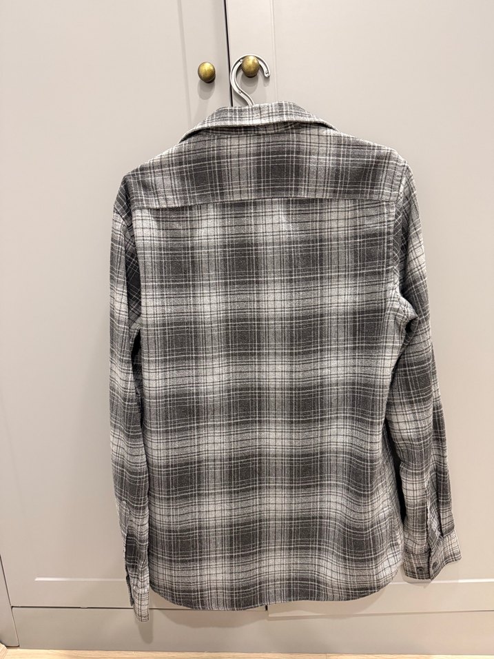 Gri Ekose Desenli Uzun Kollu Erkek Gömlek - Görsel 2