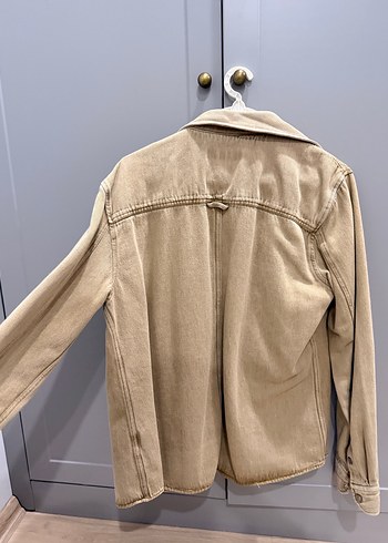 Bej Düğmeli Kadın Keten Gömlek - Görsel 2