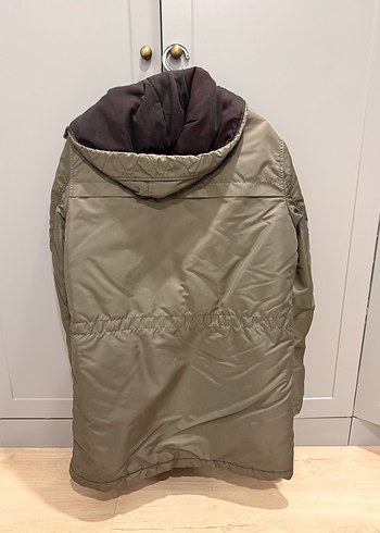 Gri Erkek Midi Ceket Fermuarlı Cepli - Görsel 2