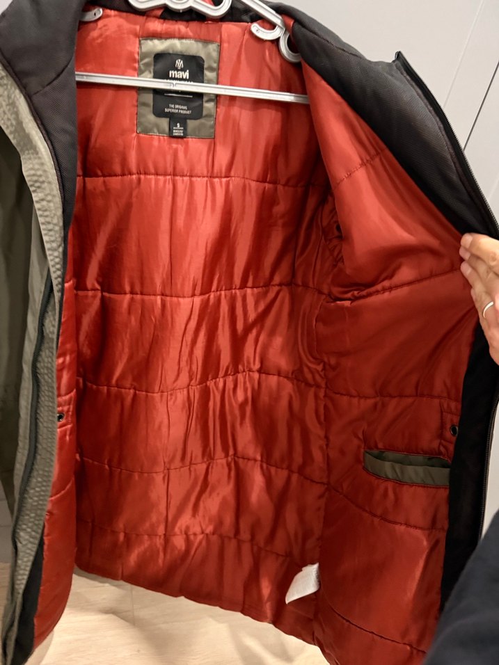 Gri Erkek Midi Ceket Fermuarlı Cepli - Görsel 4