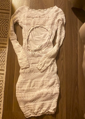 Beyaz Bohem Midi ELBİSE GUESS - Görsel 3