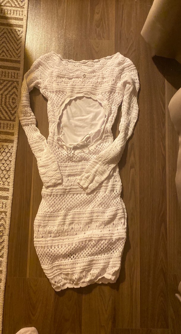 Beyaz Bohem Midi ELBİSE GUESS - Görsel 3