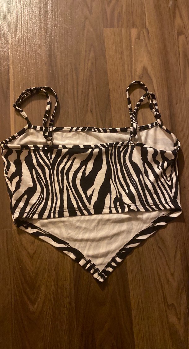 Zebra Desenli İnce Askılı Büstiyer - Görsel 3