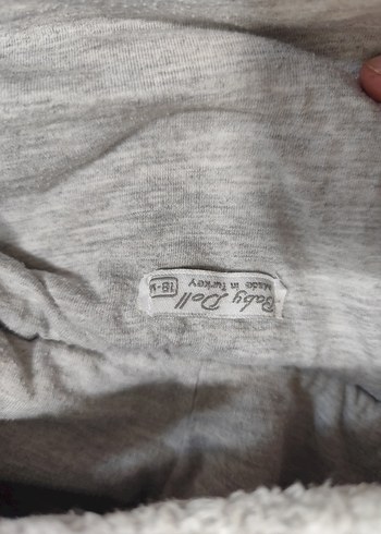 Gri Bebek Tulumu Kapüşonlu - Görsel 2