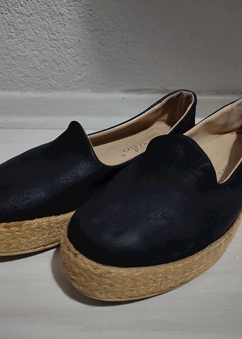 Siyah Platform Topuklu Kadın Espadril - Görsel 4