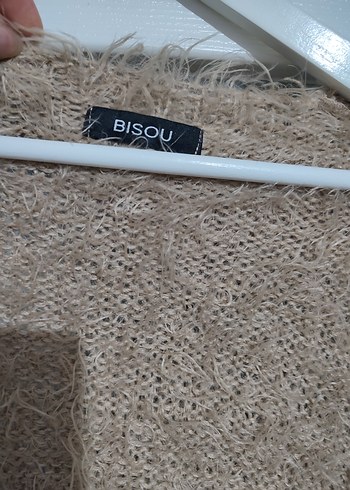 Bej Tüylü Midi Kadın Hırka - Görsel 5