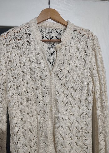 Bohem Tarzı V Yaka Örgü Hırka - Görsel 2