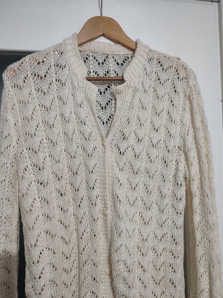 Bohem Tarzı V Yaka Örgü Hırka - Görsel 2