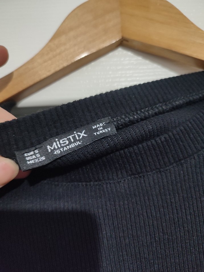 Drapeli Siyah Uzun Kollu Fit Triko Elbise - Görsel 5