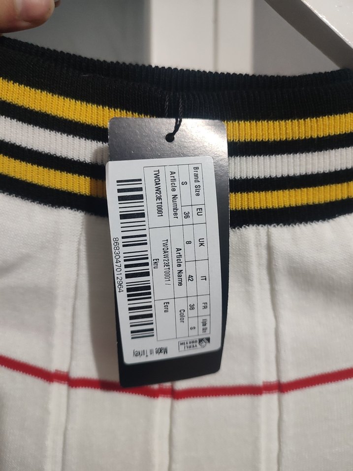 Çizgili Pilili Kadın Uzun Etek - Görsel 2