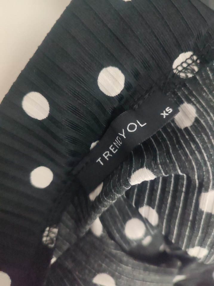 Puantiye Desenli Siyah Hamile Midi Etek - Görsel 4