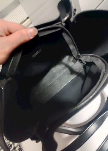 Siyah Deri Kadın Çanta Tokalı - Görsel 4