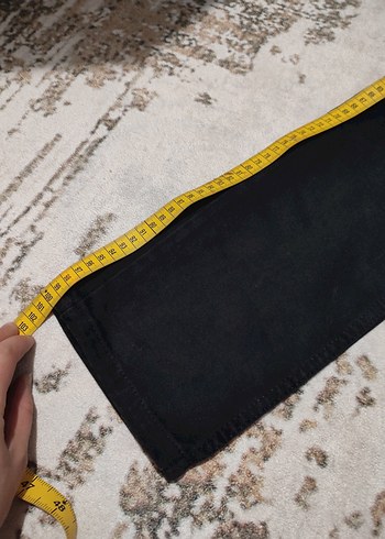 Siyah Kemerli Midi Denim Kadın Pantolon - Görsel 6