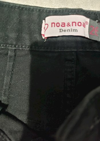 Siyah Kemerli Midi Denim Kadın Pantolon - Görsel 4