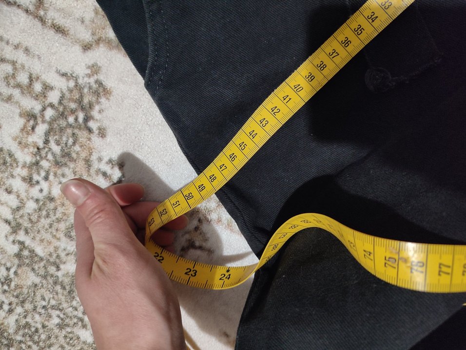 Siyah Kemerli Midi Denim Kadın Pantolon - Görsel 5