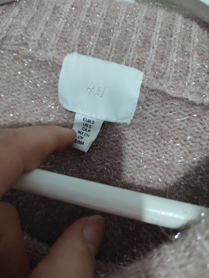 Bej Örgü Simli Kadın Kazak - Görsel 4