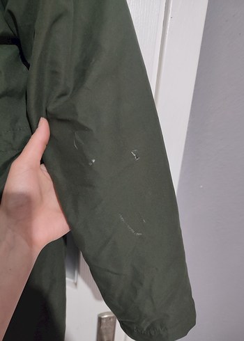 Kürklü Kapüşonlu Uzun Kadın Mont - Görsel 7