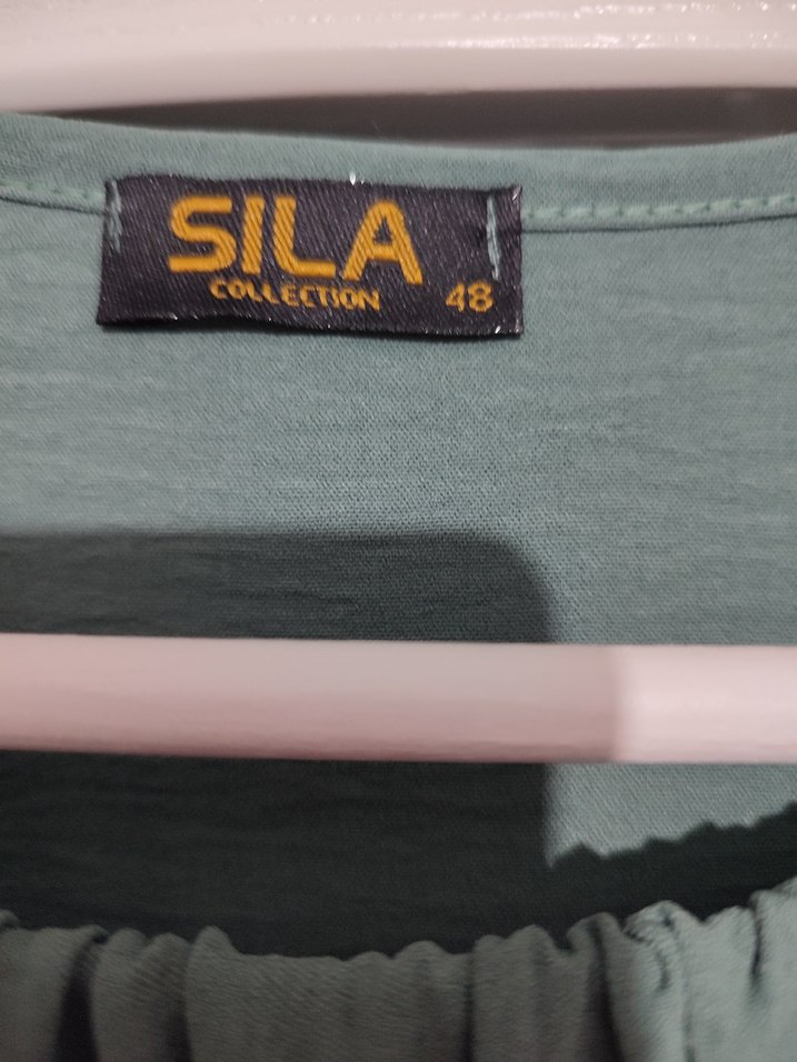 Yeşil Salaş Uzun Elbise - Görsel 4