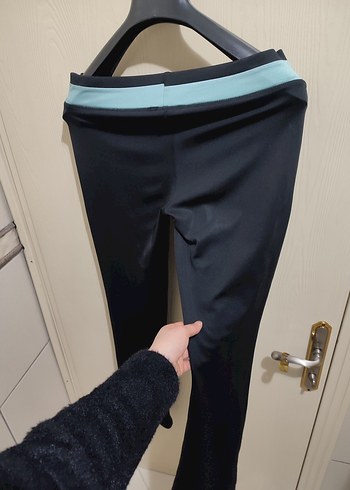 Lacivert Elastik Bel Kadın Spor Tayt - Görsel 3